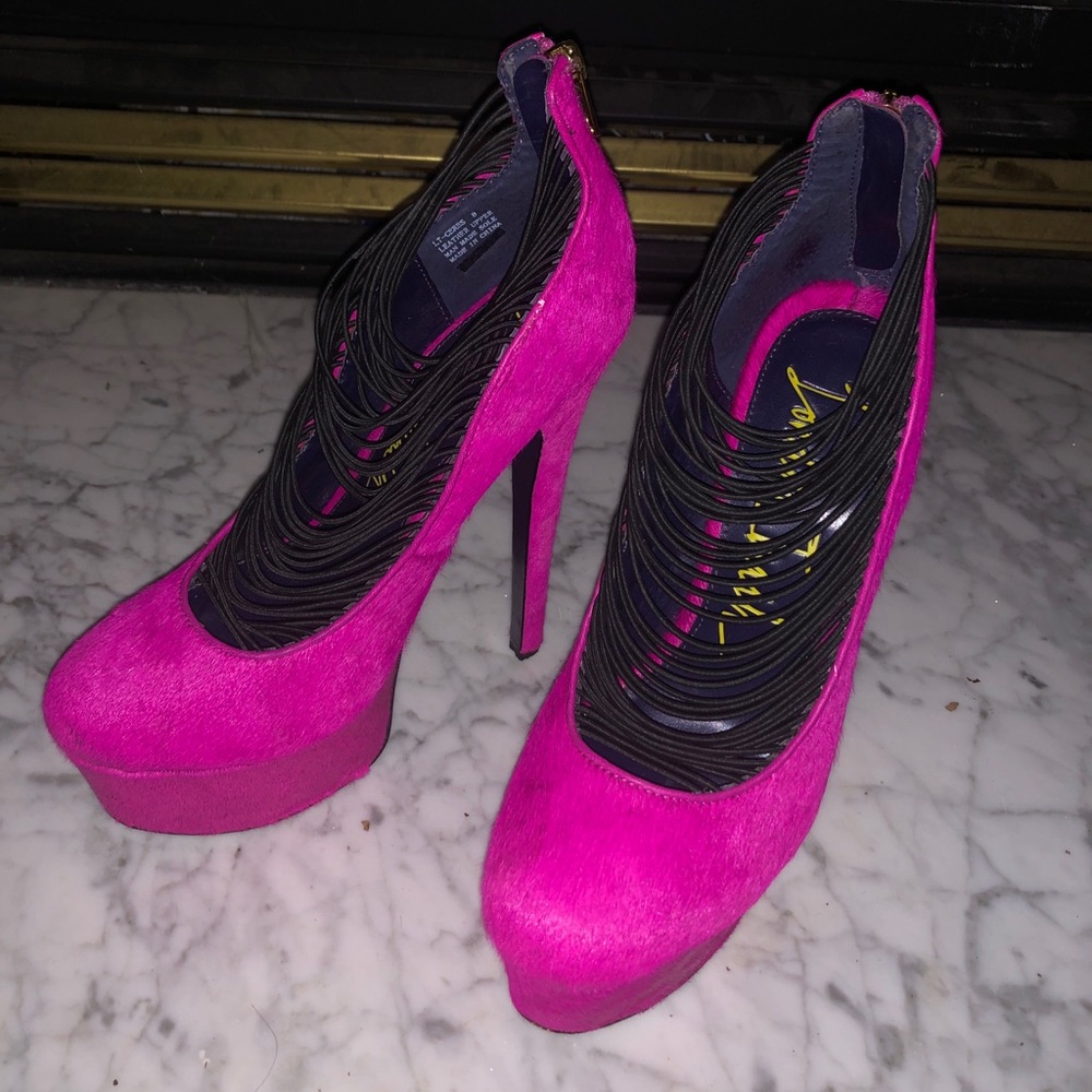 Luxe London Trash Passion Pink High Heels 👠 - Picture 5 of 6